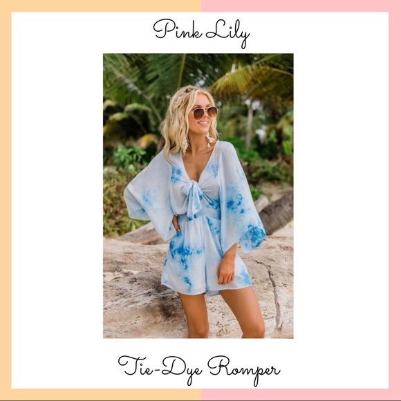 Pink Lily Pants - Pink Lily • Tie-Dye Romper